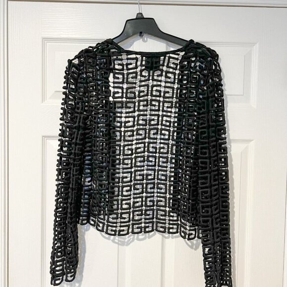 Givenchy 4G Guipure Lace Black Top - Picture 6 of 6